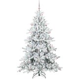 vidaXL Umjetno božićno drvce s nogom with LEDs s stalakom 210cm PVC | shoptok.hr