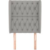  Uzglavlje s ušima svjetlosivo 83 x 23 x 118/128 cm od tkanine | shoptok.hr