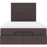 vidaXL okvir za krevet s madraca tamnosmeđi 120x190 cm od tkanine | shoptok.hr