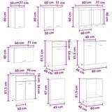  Kuhinjska jedinica Lyon 8 kom. Konstruirano drvo | shoptok.hr