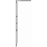  Zid za walk-in tuš Crna 80 x 195 x 0.5 cm Staklo i aluminij | shoptok.hr