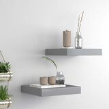 vidaXL Stenske police 2 kosa sive 23x23,5x3,8 cm MDF | Shoptok.si