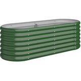Furnova Visoka greda iz prašno premazanega jekla 114x40x36 cm zelena, (21921442) | Shoptok.si
