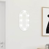  Ogledalo s LED svjetlima 40 x 20 cm stakleno ovalno | shoptok.hr