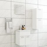 Maison Chic Komplet kopalniškega pohištva - Kopalniški sestavi visok sijaj bela iverna plošča, (21788059) | Shoptok.si