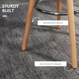  Set od 2 barske stolice skandinavski dizajn s osloncem za noge 38 5 cm x 42 5 cm x 91 cm prirodna + bijela | shoptok.hr