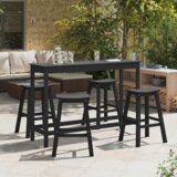 vidaXL barske stolice 6 kom crne hdpe | shoptok.hr