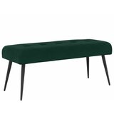  Klupa s gumbastim tkanjem Tamnozelena 110 x 40 x 46 cm Baršun | shoptok.hr