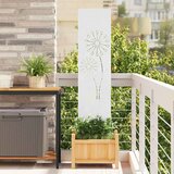 vidaXL Privatnost u vrtu Bijelo 32 x 140 cm Hladno valjana čelična | shoptok.hr