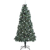 vidaXL Umretni predhodno osvetljen božični drevesček s setom kroglic | Shoptok.si