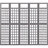 Maison Chic 5-delni Paravan - Sobne pregrade/mreža iz lesa jelke sive barve 201,5x180 cm, (22111430) | Shoptok.si