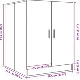 Ormarić za perilicu rublja boja hrasta sonome 71x71,5x91,5cm | shoptok.hr