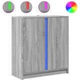 Maison Chic Komoda - Predalnik z LED siva sonoma 77x34x85 cm inženirski les, (21721740) Cene