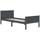  Posteljni okvir siv iz trdne borovine 100x200 cm, (20645641) | Shoptok.si