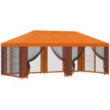 Paviljon s bočnim stranama 6 x 3 m Narančasta Poliester i čelik | Eponuda.ba