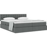  Postelja s shranjevanjem Temno siva 180 x 200 cm Umjetno usnje, (5000101371) | Shoptok.si