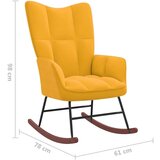  Stolica za ljuljanje boja senfa baršunasta | shoptok.hr