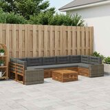  Set vanjskih sofa 8 kom. Prirodna i antracit | shoptok.hr
