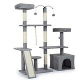SUPERHOME Maca Lounge grebalica i penjalica za mačke 136cm Siva Cene