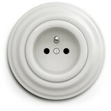  Reblig - Retro kućna utičnica sa ramom 230V, keramička, bela | Eponuda.com