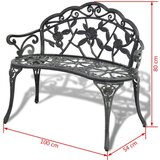  Klupa 100 cm od lijevanog aluminija zelena | shoptok.hr