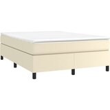  Box spring postelja z vzmetnico krem 140x200 cm umetno usnje, (20726449) | Shoptok.si