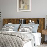 Maison Chic vzglavna omarica - nočna omarica - posteljna omarica dimljeni hrast 220x18,5x104,5 cm, (21705927) | Shoptok.si