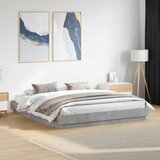 Furnova Posteljni okvir z LED diodami betonsko siv 200x200 cm, (21940710) Cene