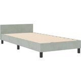 vidaXL Krevetna Okvir Svjetlosiva 90x200 cm Baršun | shoptok.hr