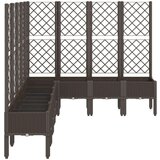  Vrtna sadilica s rešetkom smeđa 200 x 160 x 142 cm PP | shoptok.hr