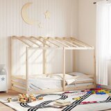  Dječji krevet s krovom 100 x 200 cm od masivne borovine | shoptok.hr