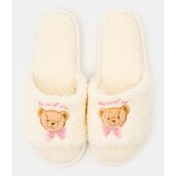Sinsay Papuče s motivom medvjedića i teddy završetkom | shoptok.hr