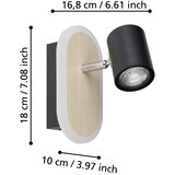 Eglo 901631 - led zidni spot rimbocchi LED/7W/230V braon/crna | Eponuda.com
