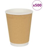  Papirnate šalice za kavu 500 kom 12 oz 300 ml smeđe Cijene