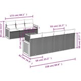  8-dijelni set vrtnih sofa od poliratana s jastucima bež | shoptok.hr