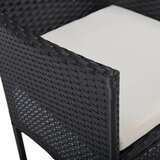  Vrtne blagovaonske stolice od poliratana 2 kom crne | shoptok.hr
