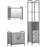  Set ormarića za kupaonicu 3 kom. Siva Sonoma 40 x 36 x 200,5 cm | shoptok.hr