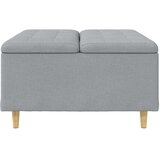  Shranjevalna tabureta Svetlo siva 80 x 80 x 45 cm blago, (5000208386) | Shoptok.si