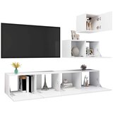  4-dijelni set TV ormarića bijeli od konstruiranog drva | shoptok.hr