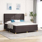  Box Spring Postelja z Vzmetnico Temno Rjava 180x200 cm Tkanina, (22051467) | Shoptok.si
