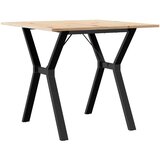  Blagovaonski stol Y-oblika 80x80x75 cm od borovine i čelik | shoptok.hr