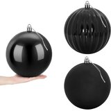  Set božićnih kuglica XXL 3 kom. Crna Ø 25 cm Plastika | shoptok.hr