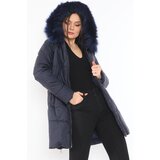 Dewberry Z6668 WOMEN'S COAT-NAVY BLUE | shoptok.hr