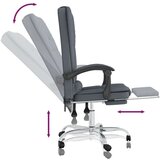  Masažni uredski naslonjač tamnosivi baršunasti | shoptok.hr