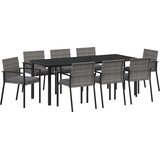  Vrtni set za objed 9 pcs Siva Čelik s prahom premazan | Eponuda.ba
