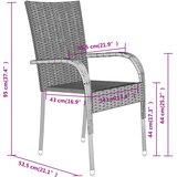  9-dijelni vrtni blagovaonski set sivo-crni | shoptok.hr