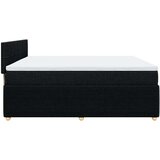 vidaXL Box spring postelja z vzmetnico črn 200x200 cm blago | Shoptok.si