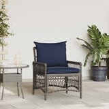  Vrtna stolica s jastukom Siva 73 x 61 x 77 cm poliratan | shoptok.hr