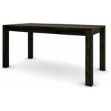  Hrastov stol 160 x 80 cm, crni sa srebrnim efektom | shoptok.hr