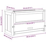  Kavez za hrčke 60 x 30 x 35 cm od masivne jelovine | shoptok.hr